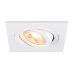 SLV New Tria 75 Spot Aluminium Wit Vierkant | Zaagmaat 75mm - Geschikt voor 1x GU10 