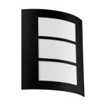 Eglo Wandlamp City Staal Zwart | IP44 - Geschikt voor 1x E27