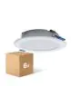 Voordeelpak 6x Voordeelpak 6x LED Downlight Pan 6W 480lm 830 Warm Wit | 93mm - Zaagmaat 75mm